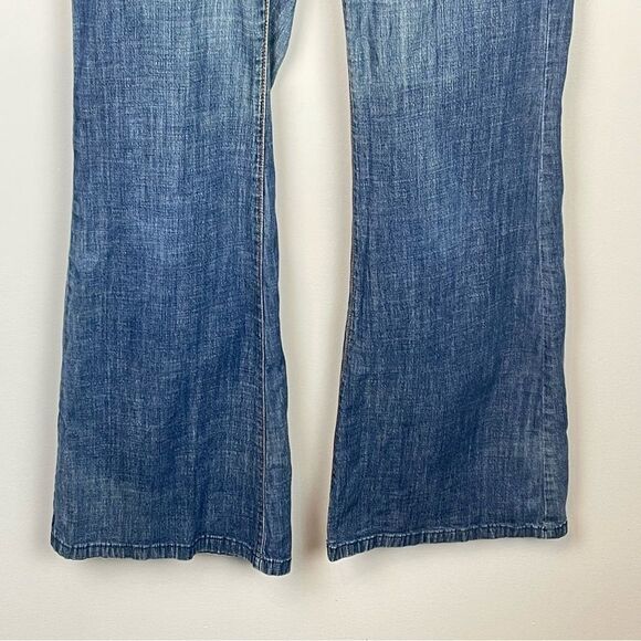 Free People Patch Pocket Flare Jeans Size 31 - Picture 5 of 6